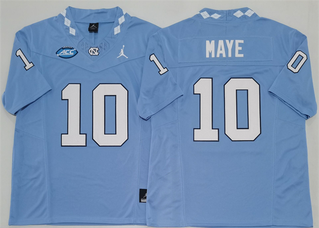 Men's North Carolina Tar Heels #10 Drake Maye Little Blue F.U.S.E. Limited College Stitched Jersey